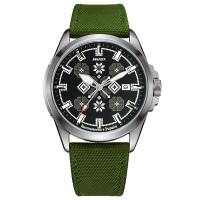 Годинник наручний Awarder Embroidery Silver-Army Green Green  Automatic 10ATM