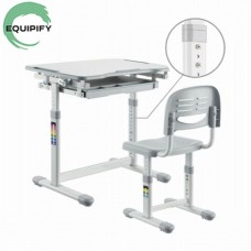 Шкільна парта-трансформер зі стільцем EQUIPIFY B207EDU (сіра)