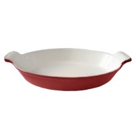 Форма чавунна овальна з ручками 29*21см, червона mzXG29R MAZHURA