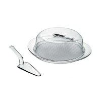 Тортовница з лопаткою і кришкою акрилової 28см. 11260016 GUZZINI