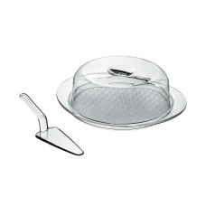 Тортовница з лопаткою і кришкою акрилової 28см. 11260016 GUZZINI