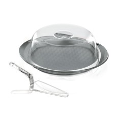 Тортівниця з лопаткою і кришкою акрилової 28см. 11260092 GUZZINI