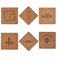 Квадратні підставки 6 шт з малюнками на вибір 9,5*9,5 см mz731565 MAZHURA