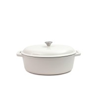 Каструля чавунна овальна 36x26,5 см Tierra кремова 830614 NOIS
