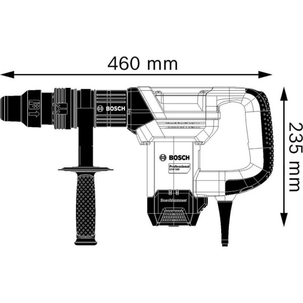 Отбойный молоток Bosch GSH 500 Professional с чемоданом, зубилом 280 мм