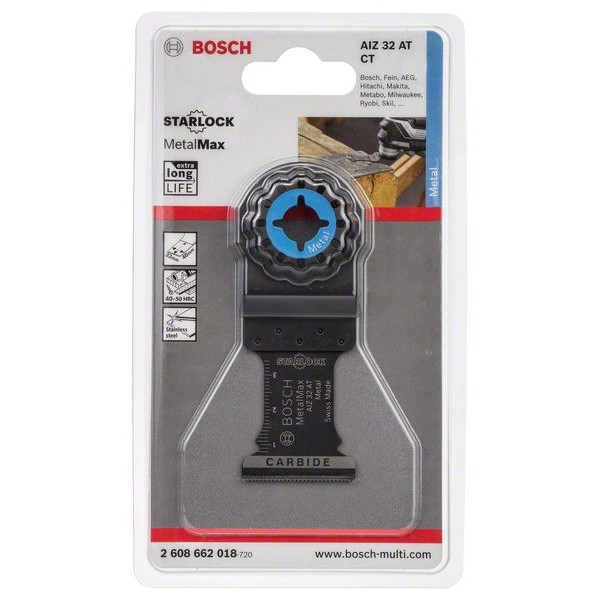 Занурювальне пильне полотно Bosch Starlock Carbide AIZ 32 AT Metal