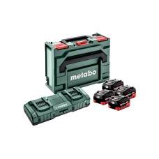 Базовый комплект Metabo 4 акб LiHD на 8.0 Ah с з/у ASC 145 Duo в кейсе MetaBox 145