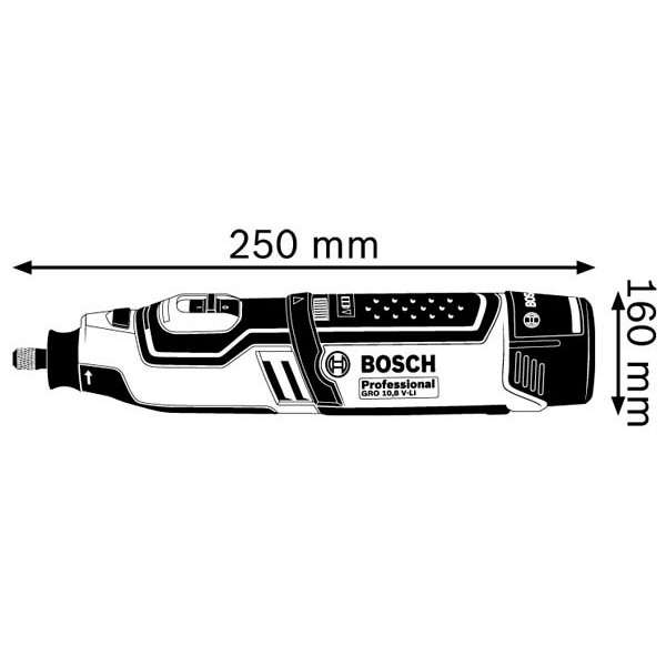 Аккумуляторная бормашина Bosch GRO 12V-35, без акб
