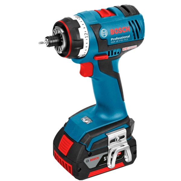 Акумуляторний ударний дриль-шурупокрут Bosch GSR 18 V-EC FC2 + набір насадок