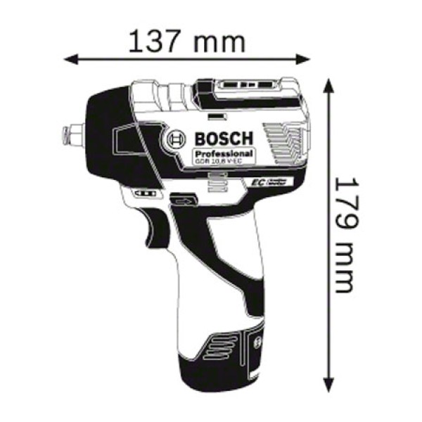 Акумуляторний ударний гайкокрут Bosch GDS 12V-115 Professional