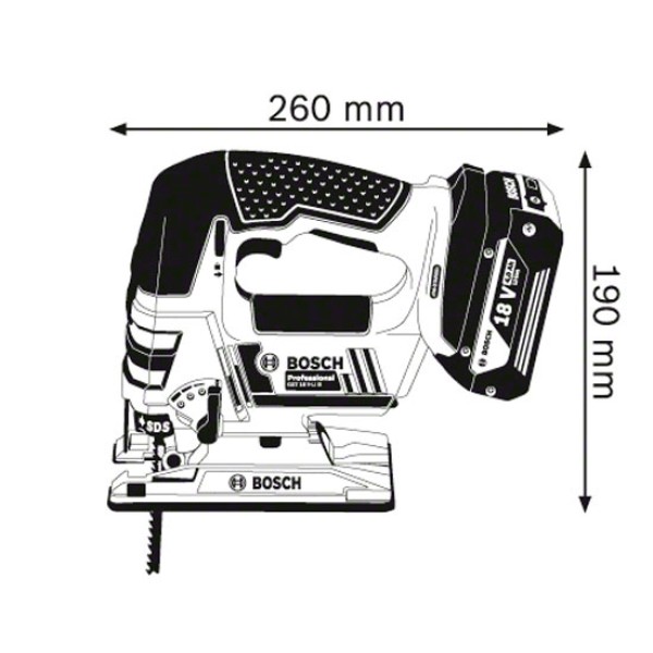 Акумуляторний лобзик Bosch GST 18 V-LI B Professional