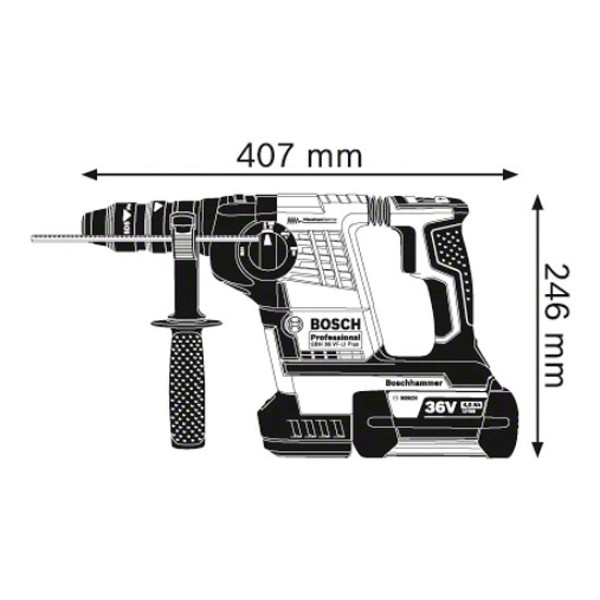 Аккумуляторный перфоратор Bosch GBH 36 VF-LI Plus Professional