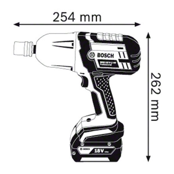 Акумуляторний ударний гайкокрут Bosch GDS 18 V-LI HT Professional