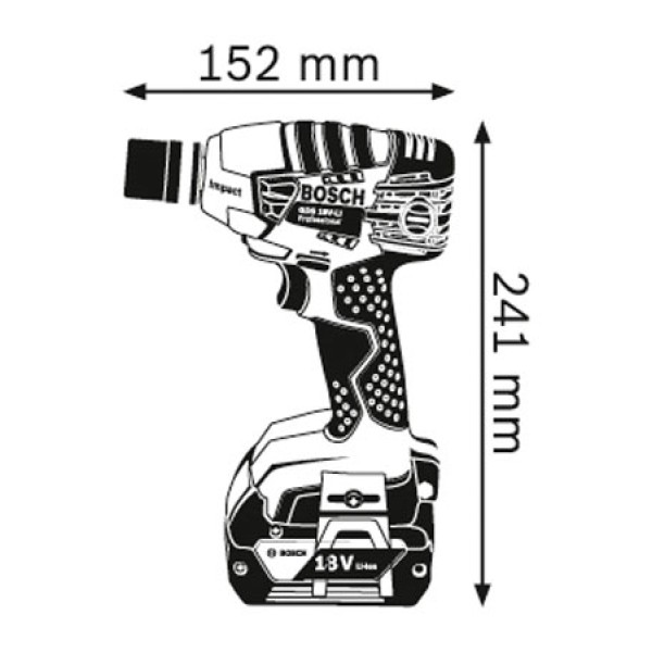 Акумуляторний ударний гайкокрут Bosch GDS 18 V-LI Professional Solo