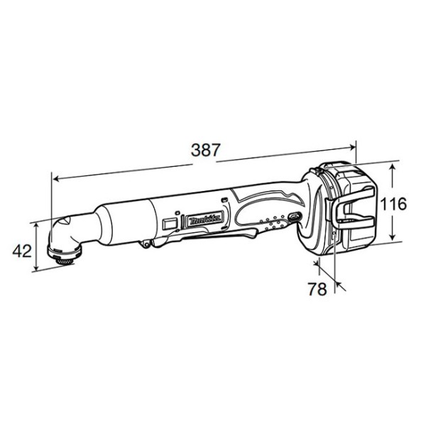 Аккумуляторный угловой шуруповерт Makita DTL 061 Z (без АКБ)