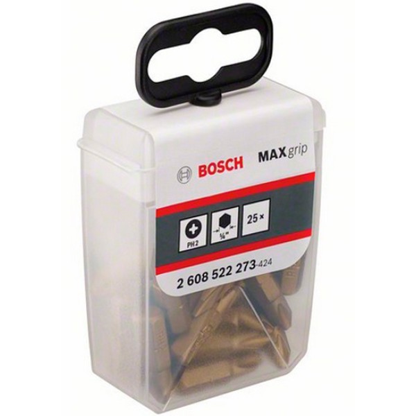 Набор бит Bosch TicTac Box PH2 Max Grip, 25 мм, 25 шт