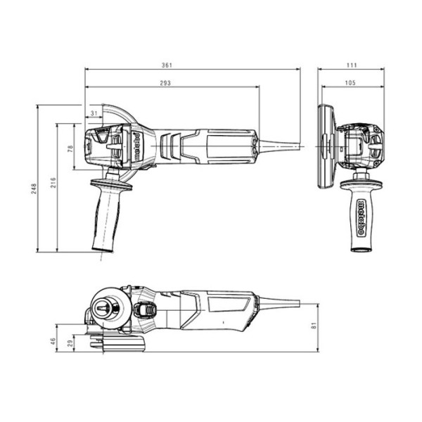 Болгарка Metabo W 9-125 Quick Set
