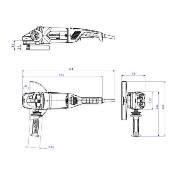 Болгарка Metabo WEA 26-230 MVT Quick