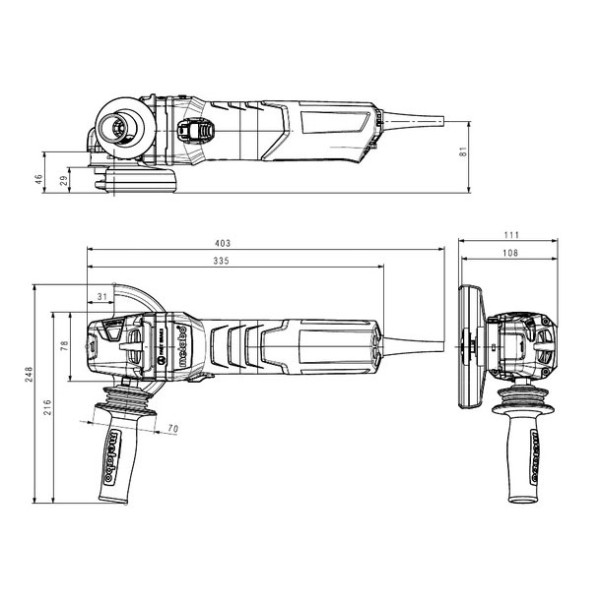 Болгарка Metabo WEBA 17-125 Quick