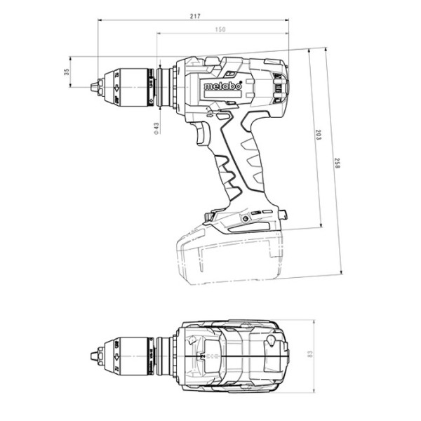 Аккумуляторная дрель-шуруповерт Metabo BS 18 LTX-3 BL I LiHD