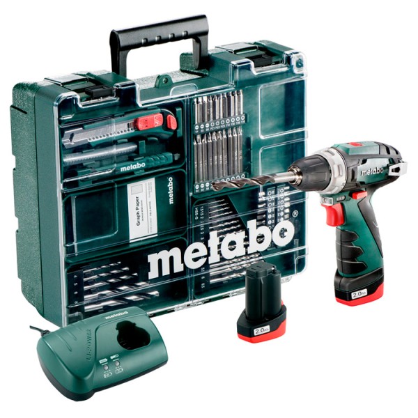 Аккумуляторная дрель-шуруповерт Metabo PowerMaxx BS Basic Mobile Workshop + TLA LED