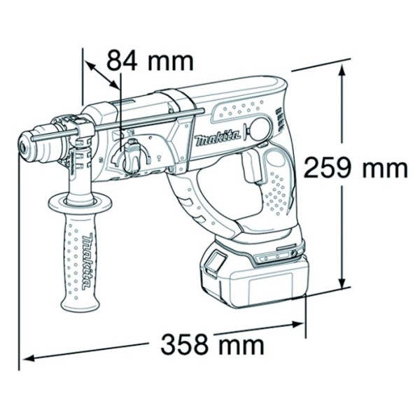 Акумуляторний перфоратор Makita BHR 202 RFE