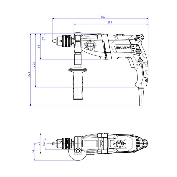 Дриль Metabo BE 850-2 БЗП