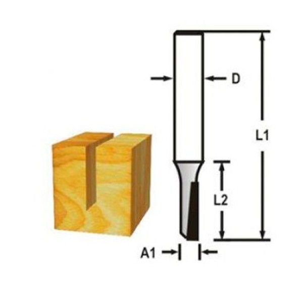 Прямая фреза 2 ножа Makita 8 мм