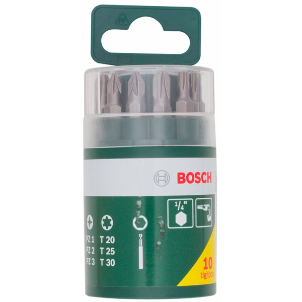 Набор бит Bosch 9 шт + универсальный держатель