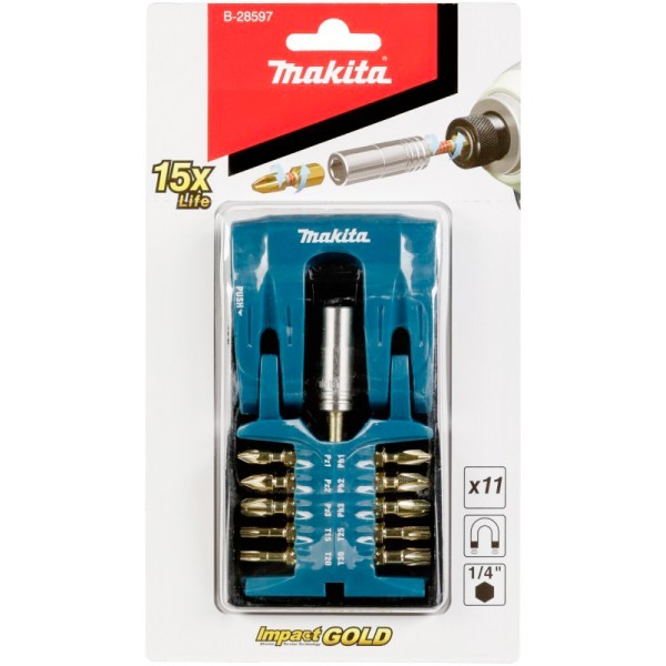 Набор торсионных бит и держатель Makita 11 шт