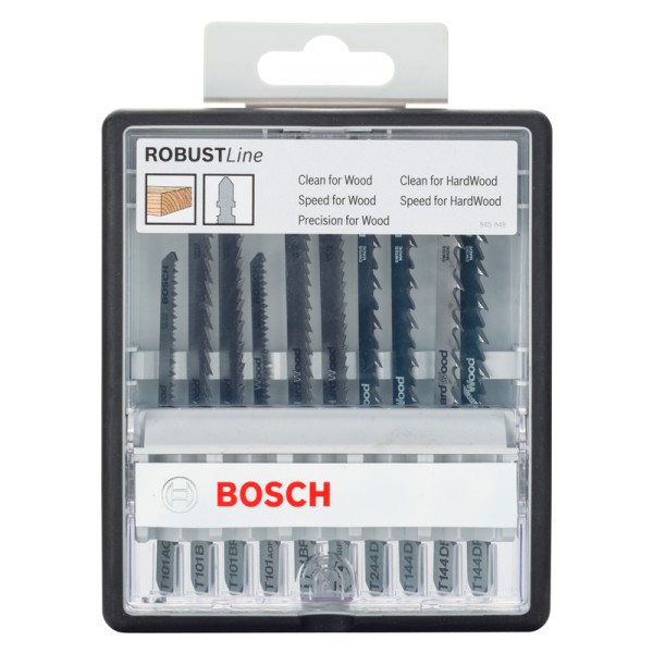 Набір пилок Bosch Robust Line Wood Expert, 10 шт