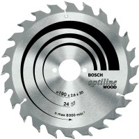 Диск по дереву Bosch Optiline Wood 190×2,6×30, 24 ATB
