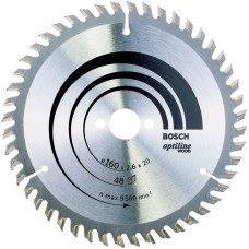 Пильний диск по дереву Bosch Optiline Wood 160×2,6×20 48 ATB