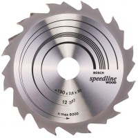 Пильный диск Bosch Speedline Wood 190×2,6×30 мм, 12 FZ/WZ