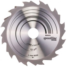 Пильный диск Bosch Speedline Wood 190×2,6×30 мм, 12 FZ/WZ