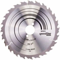 Пильный диск Bosch Speedline Wood 190×2,6×30 мм, 24 зуба