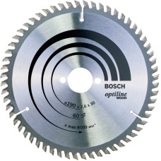 Пильний диск по дереву Bosch Optiline Wood 190×2,6×30, 60 ATB