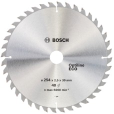 Пильный диск Bosch Optiline Eco 254×2,5×30 мм, 40 зубьев