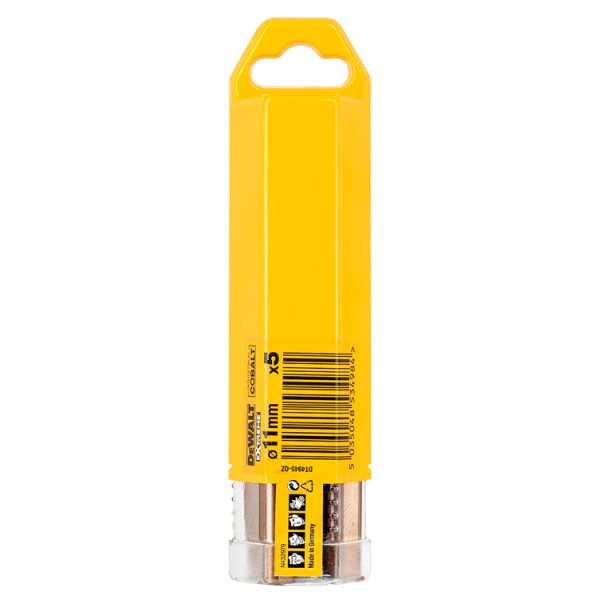 Спіральне свердло по металу DeWalt 11×91×142 мм, 5 шт