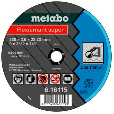 Отрезной круг Metabo Flexiamant Super TF 41, 115x2x22,23 мм, прямой