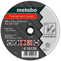 Отрезной круг Metabo Flexiamant Super TF 41, алюминий, 180x3x22,23 мм, прямой