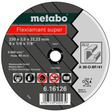 Отрезной круг Metabo Flexiamant Super TF 41, алюминий, 180x3x22,23 мм, прямой