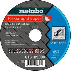 Отрезной круг Metabo Flexiamant Super TF 41, 125x1,6x22,23 мм, прямой