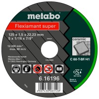 Отрезной круг Metabo Flexiamant Super TF41, керамика, 125x1,5x22,2 мм