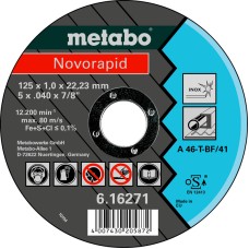 Отрезной круг Metabo Novorapid Inox TF 41, 125x1x22,23 мм, прямой