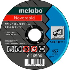Отрезной круг Metabo Novorapid TF 41, 125x1x22,23 мм, прямой