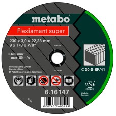 Отрезной круг Metabo Flexiamant Super TF 42, камень, 115x2,5x22,23 мм