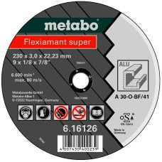 Отрезной круг Metabo Flexiamant Super TF 41, алюминий, 150x3x22,23 мм, прямой
