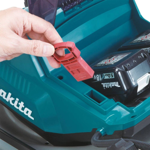 Аккумуляторная газонокосилка Makita DLM460PT2, 2 х 5.0 Ah, DC18RD