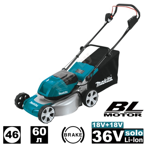 Аккумуляторная газонокосилка Makita DLM460Z, без акб